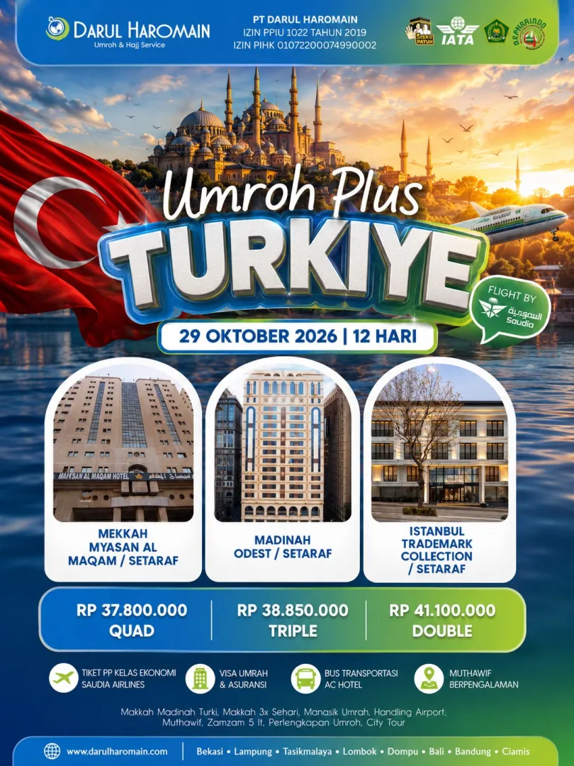 UMROH PLUS TURKI 12 HARI